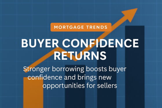 Chart showing increase in UK mortgage approvals during September 2025